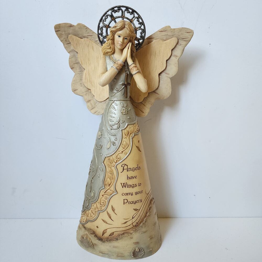 Elements Angel Figurine Prayers 82043 Barbara McDonald 12" Tall 2007 Vintage